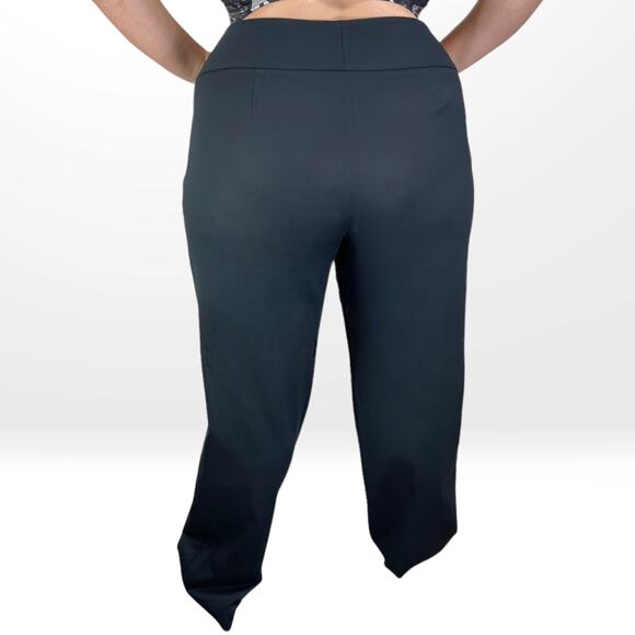 00s MAGASCHONI COLLECTION Vintage Black Straight Leg Dress Pants - Picture 4 of 7